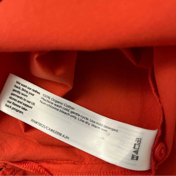 Eileen Fisher Washed Organic Cotton Poplin Classic Collar Shirt - Picture 7 of 7